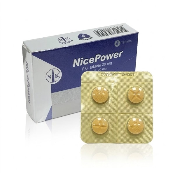 NicePower 20mg 健力仕膜衣錠:持久自信,隨時準備 犀利士學名藥 4錠入 1